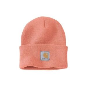 Carhartt Neon Beanie Coral Pink Acrylic Cuffed Knit One Size Fits All Winter Hat